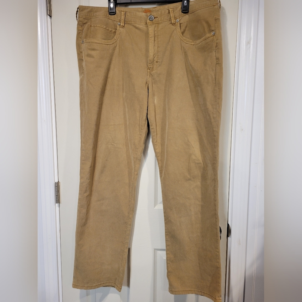 Tommy Bahama Boracay Flat Front Chino Pants - Men's 40x32 - Tan / Spa Stone